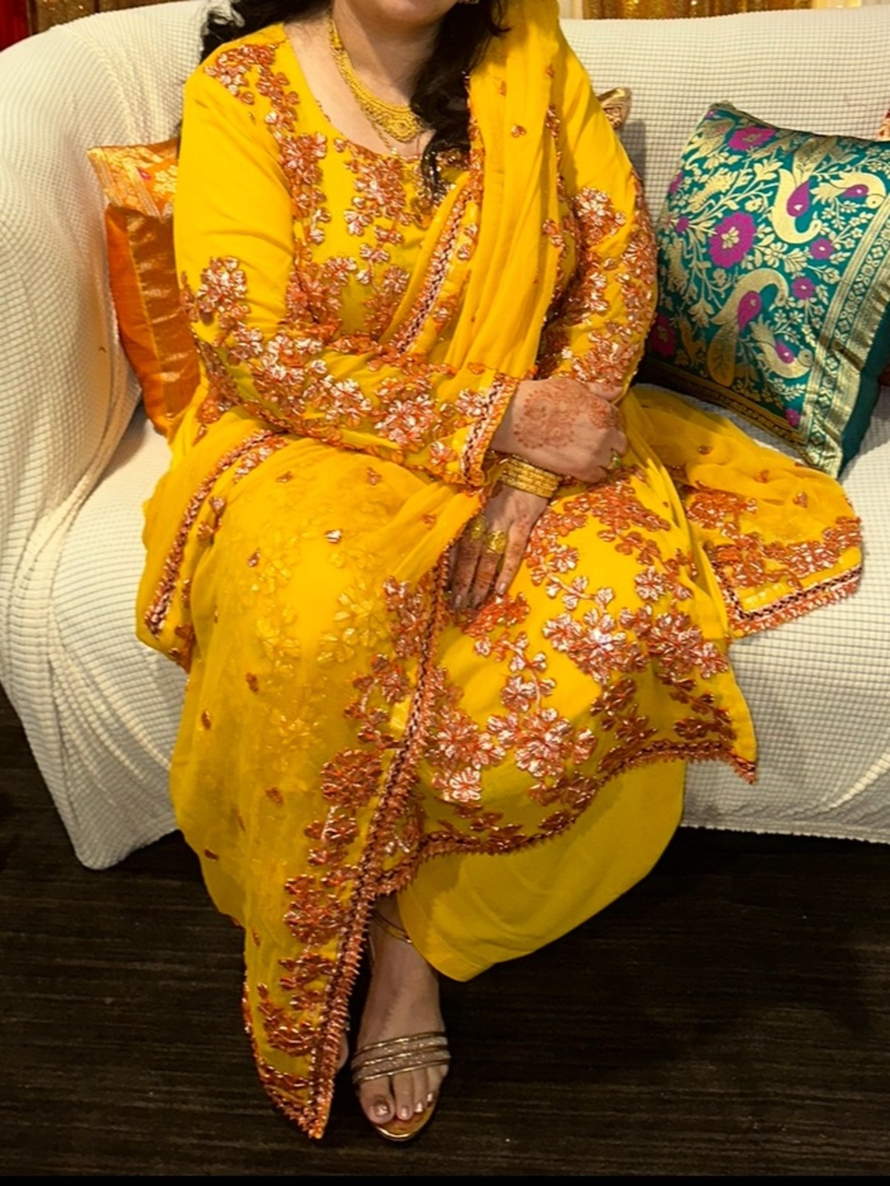 Yellow Embroidered Salwar Kameez